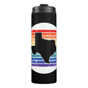 Rainbow Map Design for proud LGBTQIA Texan Thermal Tumbler