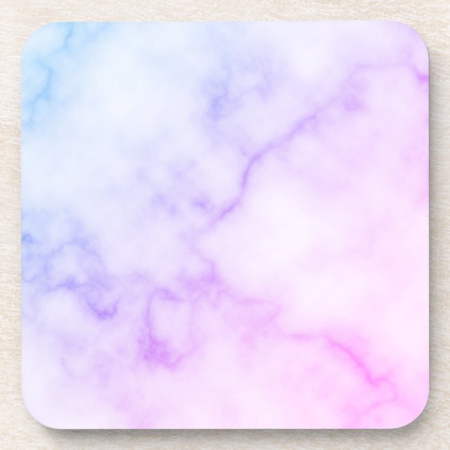 Rainbow Marble Pattern Coaster (Front)