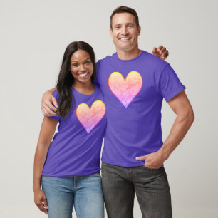 Rainbow Marbled Heart T-Shirt