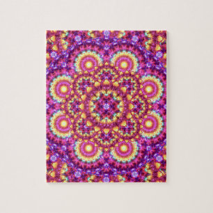Rainbow Matrix Mandala Jigsaw Puzzle