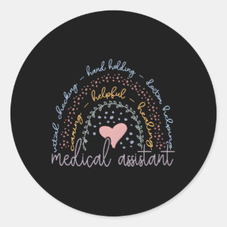 Rainbow Medical Assistant Classic Round Sticker