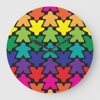 Rainbow Meeple Clock