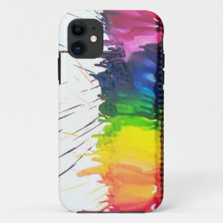 Rainbow melting crayons art iPhone 5 case