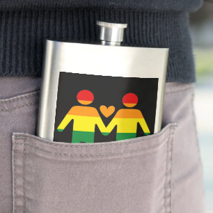 Rainbow Men Hip Flask