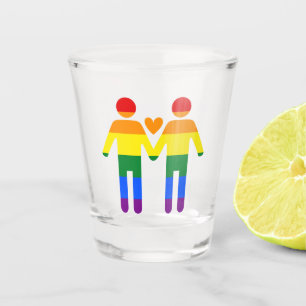 Rainbow Men Shot Glass