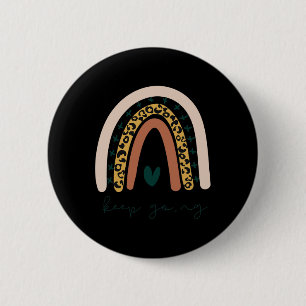 Rainbow Mental Health Semicolon Keep Going Boho Tr 6 Cm Round Badge