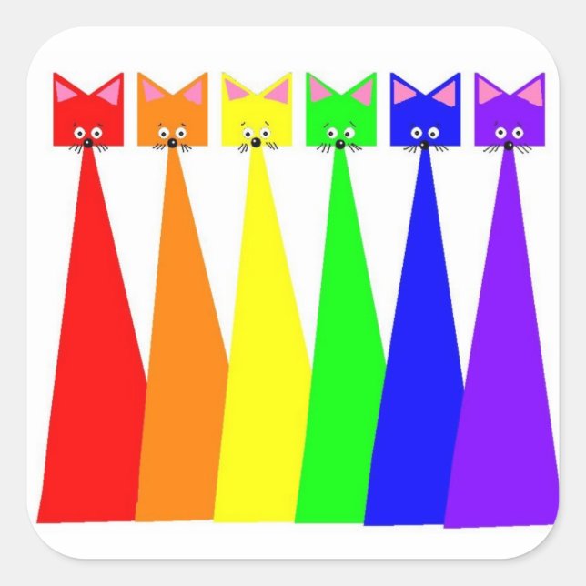 Rainbow Meows Stickers (Front)