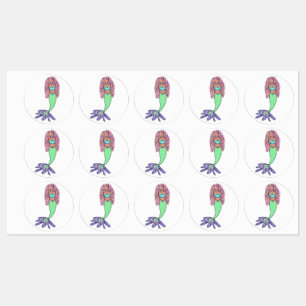 rainbow mermaid pink blue purple green black curly