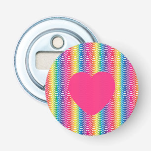 Rainbow Mermaid Pride Heart Bottle Opener