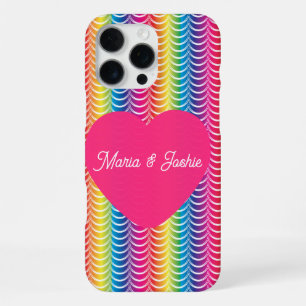 Rainbow Mermaid Pride Heart iPhone 16 Pro Max Case