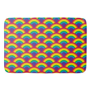 Rainbow Mermaid Scale Bath Mat