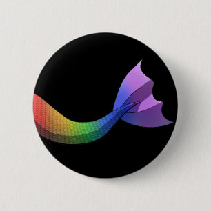 Rainbow Mermaid Tail V2 6 Cm Round Badge