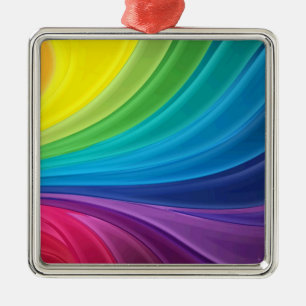 rainbow metal tree decoration