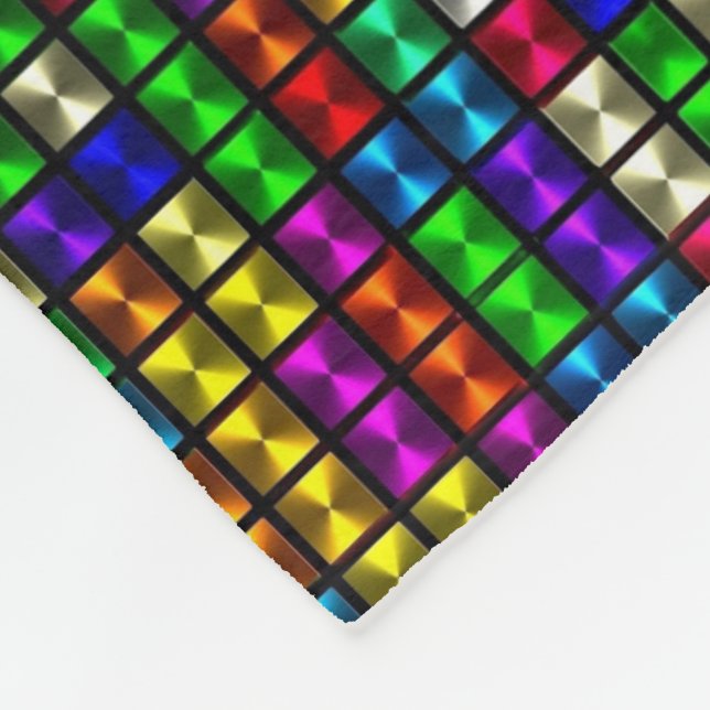 Rainbow Metallic Block Blanket (Corner)