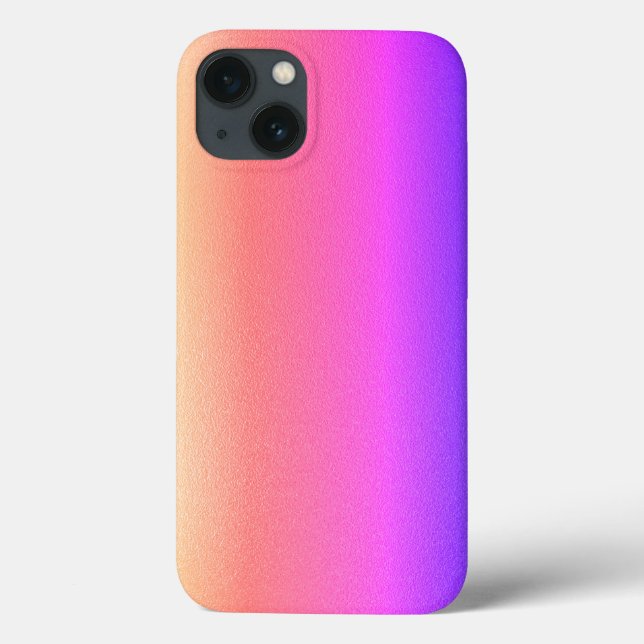Rainbow Metallic Glitter Gradient Phone Case (Back)