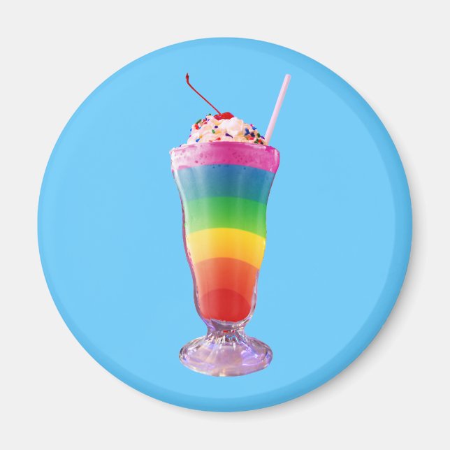 Rainbow Milkshake Magnet (Front)