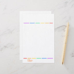 Rainbow minimal stationery