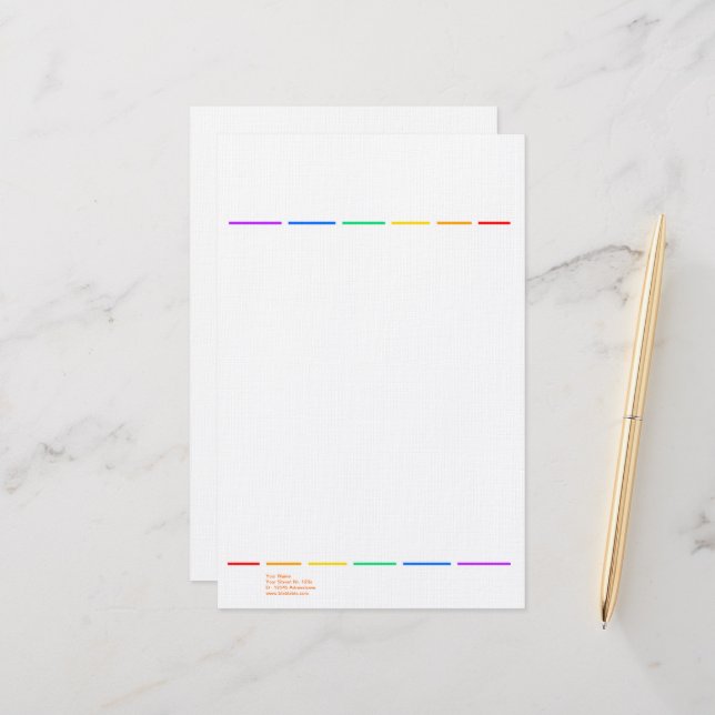 Rainbow minimal  stationery (Front/Back In Situ)