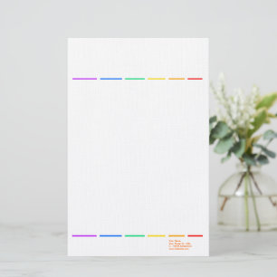 Rainbow minimal stationery