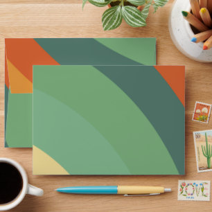 Rainbow Minimalist Stripes Handmade  Envelope