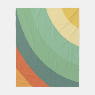 Rainbow Minimalist Stripes Handmade Fleece Blanket