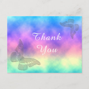 [Rainbow Mist] Colourful Butterflies Thank You Postcard
