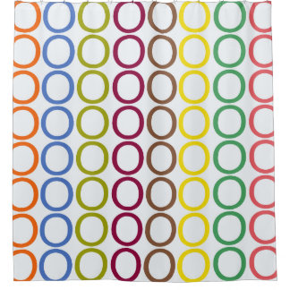 Rainbow Mixed O's Shower Curtain