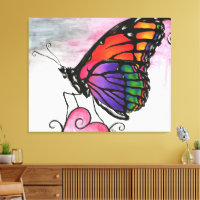 Rainbow Monarch Butterfly Original Fantasy Art