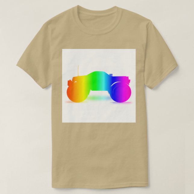Rainbow Monster Truck 3 T-Shirt (Design Front)