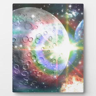 rainbow moon plaque