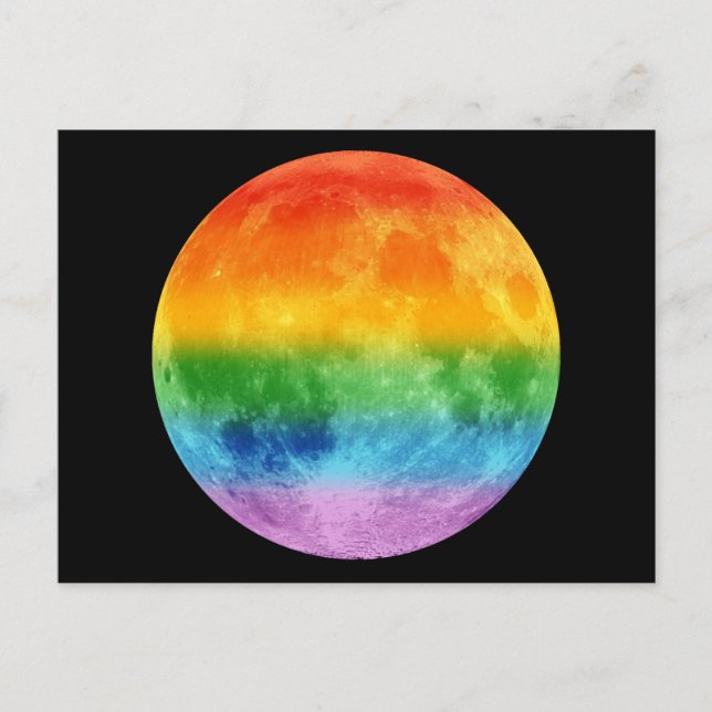 Rainbow Moon Postcard (Front)