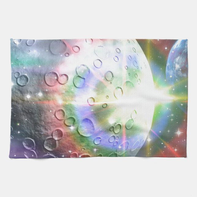 rainbow moon tea towel (Horizontal)