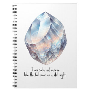 Rainbow Moonstone Moon Energy Crystal Spell Magic  Notebook