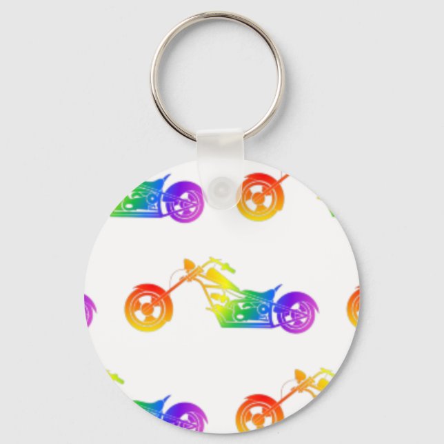 Rainbow Mortocycle Key Ring (Front)