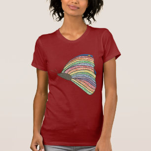 Rainbow Mosaic Butterfly Tee by CherylsArt