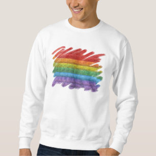 Rainbow Mosaic Gay Pride Flag (Paintbrush) Sweatshirt