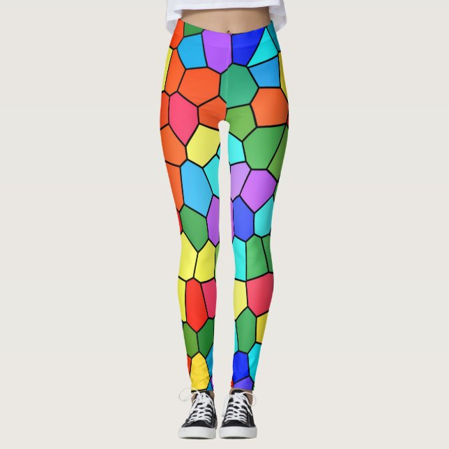 Rainbow Mosaics Leggings (Front)