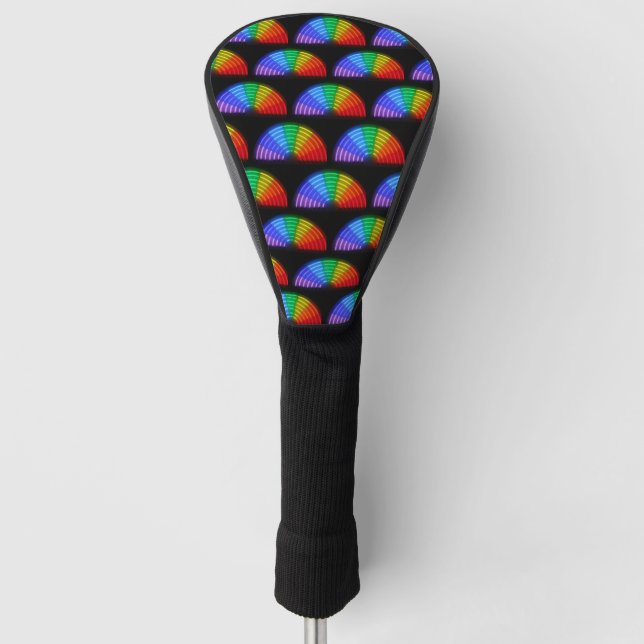Rainbow Motif Golf Head Cover (Front)