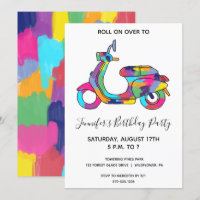 Rainbow Motor Scooter Moped Party