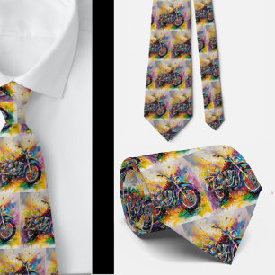 Rainbow Motorcycle Motorcross Sport Tie