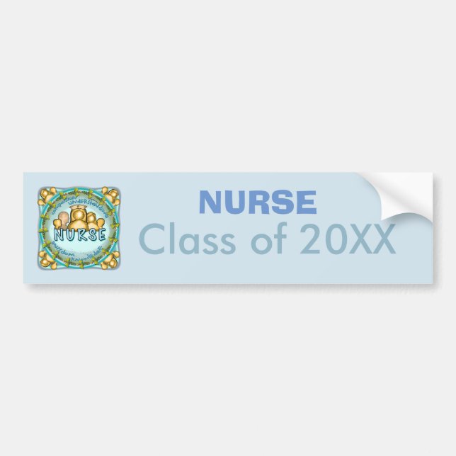 Rainbow motto nurse  bumper sticker (Front)