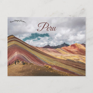 Rainbow Mountain Cusco Peru Postcard