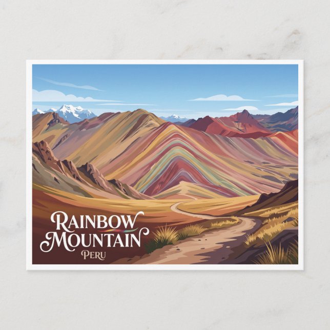 Rainbow Mountain Cusco Peru Postcard (Front)