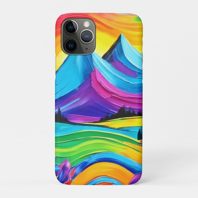 Rainbow Mountain Majesty Art Case-Mate iPhone Case (Back)