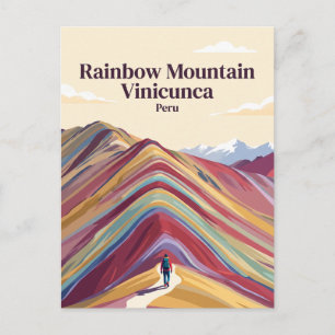 Rainbow Mountain Vinicunca Peru Postcard