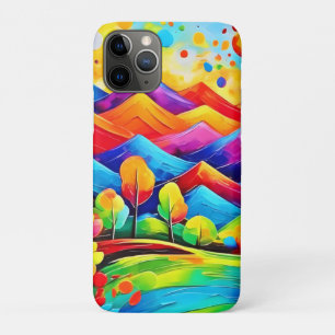 Rainbow Mountains Abstract Landscape Case-Mate iPhone Case