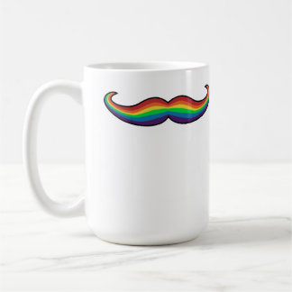 Rainbow Moustache Mug