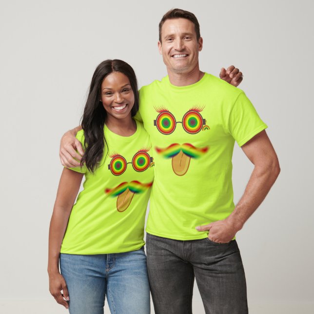 Rainbow Moustache Pride T-Shirt (Unisex)