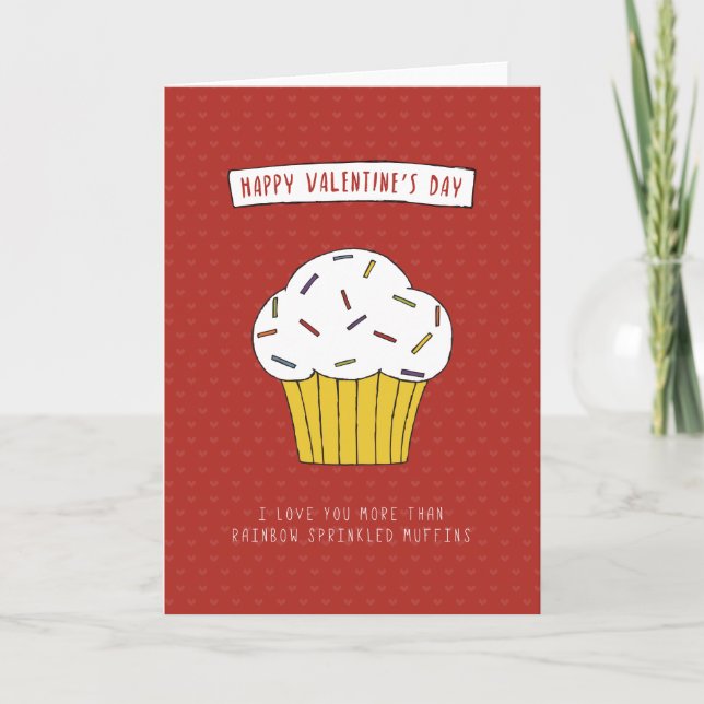 Rainbow Muffin Valentines Card (Front)