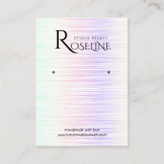 Rainbow Multi Colour iridescent jewlery display Business Card